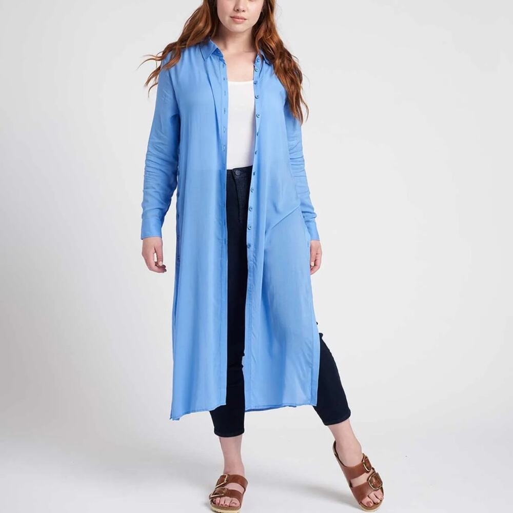Universal Standard Blue Button Down Cardigan Swea… - image 1